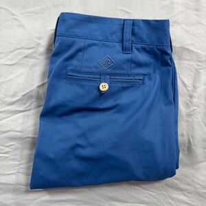 Maide Golf Bonobos Blue Cotton Stretch Flat Front Chino Pants Mens 32x32 (31x31)